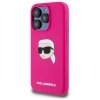 Karl Lagerfeld KLHMP15LSKHPPLF iPhone 15 Pro 6.1 fuksja/fuschia hardcase Silicone Karl Head Print MagSafe